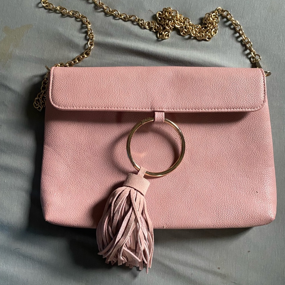Pink Tassel Chain Shoulder Bag